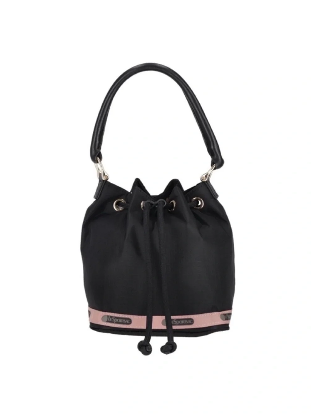 LeSportsac Atelier SMALL DRAWSTRING BAG Black and Pink Bag